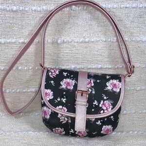 Disney LOUNGEFLY Minnie Mouse Pink Floral Saddle Bag Crossbody Purse